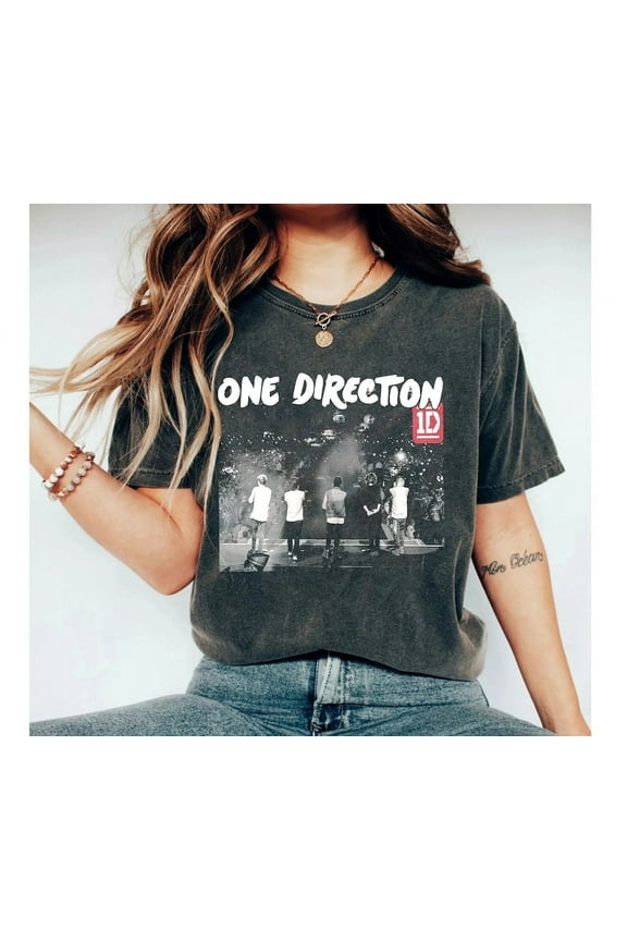 One Direction Tour Comfort Colors T-shirt, One Direction Albums Graphic Shirt, mGift for Men Women Unisex,Pepper color,size 4XL