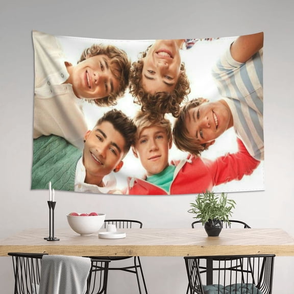 One Direction Wall Hanging Indoor Outdoor Wall Art Tablecloth Bedspread for Bedroom Dormitory Living Room Home Decor 40 x 60 inch