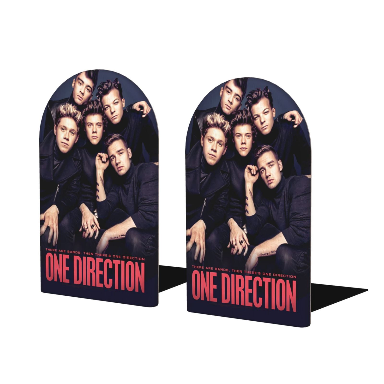One Direction Wood Bookends, Non-Skid Bookend For Shelves Office Book ...