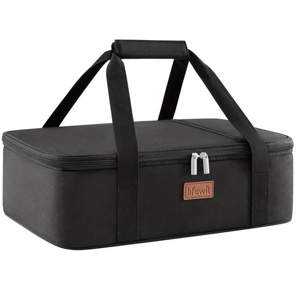 One/ Double Decker Insulated Casserole Carrier for Hot or Cold Food, Casserole Dish Carrying Case, Lasagna Holder for Potluck Parties/ Picnic/ Cookouts/ Party, Fits 9"x13" Baking Dish