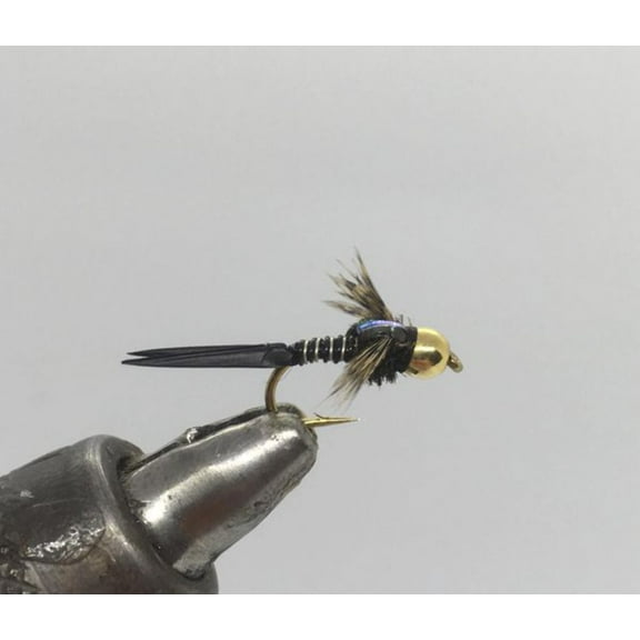 One Dozen (12) - Beadhead Copper John - Zebra - Nymph