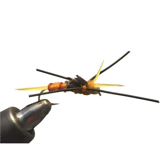 One Dozen (12) - Beadhead Kauffman Rubber Legs Stonefly - Golden