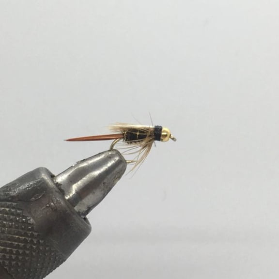 One Dozen (12) - Beadhead Prince Nymph - Black Collar- Nymph
