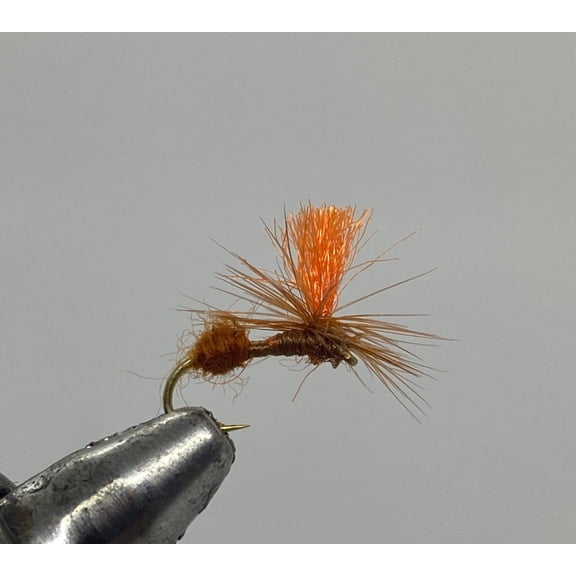 One Dozen (12) - Hi-Vis Parachute Flying Cinnamon Ant - Dry Fly