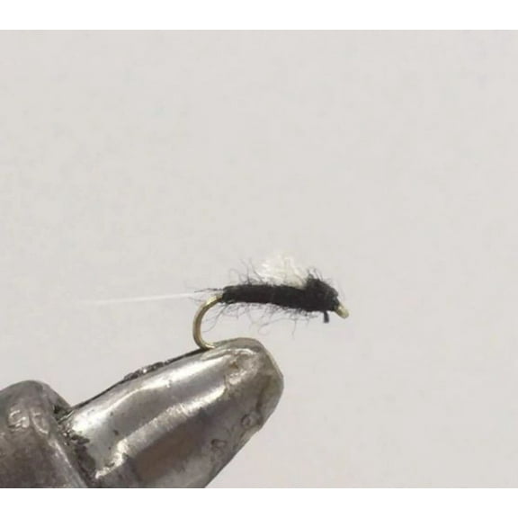 One Dozen (12) - Rs2 Midge - Black - Nymph