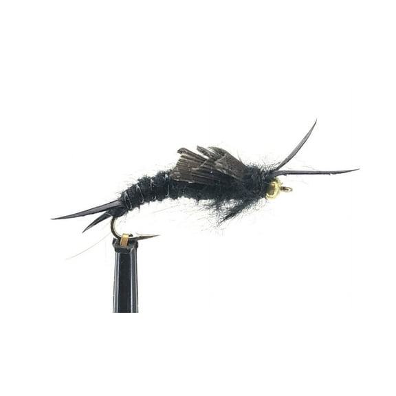 One Dozen Bead Head Stonefly Nymphs - Black or Brown - Sizes 10-16