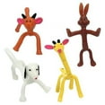 thumbnail image 1 of One Dozen 'Fun Toys' Bendable Retro Animals: Giraffes, Goats, Dogs, and Rabbits - 3 inches long, 1 of 1