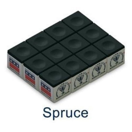 One Dozen SPRUCE Silver Cup Pool Cue Chalk