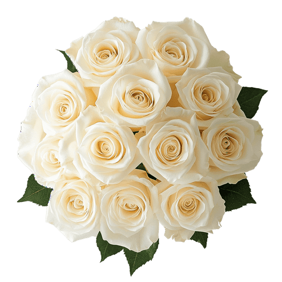 One Dozen White Roses- Fresh Flower Delivery