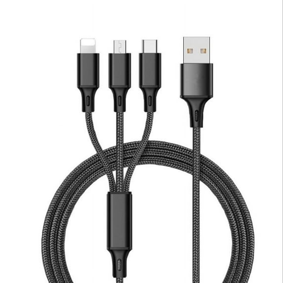 One Drag Three Data Cable for Apple Android Typec 3-in-1 Fast Charge 1.2m Nylon Braid Convenient and Fast Data Transmission