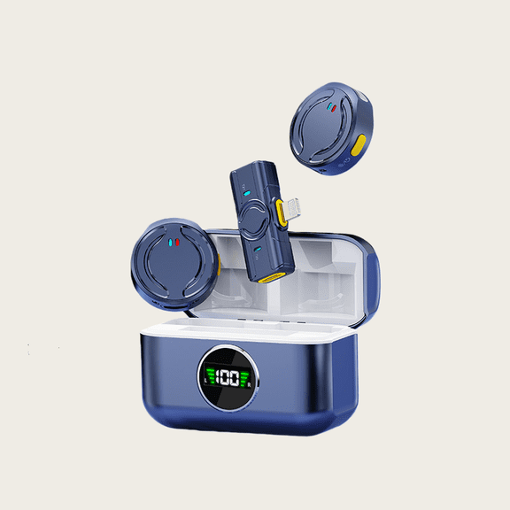 One Drag Two Wireless Hypercardioid Lavalier Microphone Noise Cancelling for iPhone Live Recording