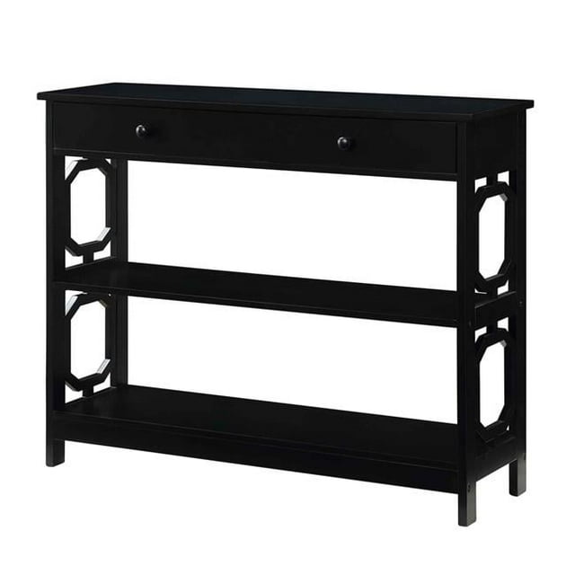 One Drawer Omega Console Table, Black