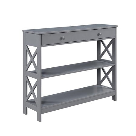 One Drawer Oxford Console Table, Gray