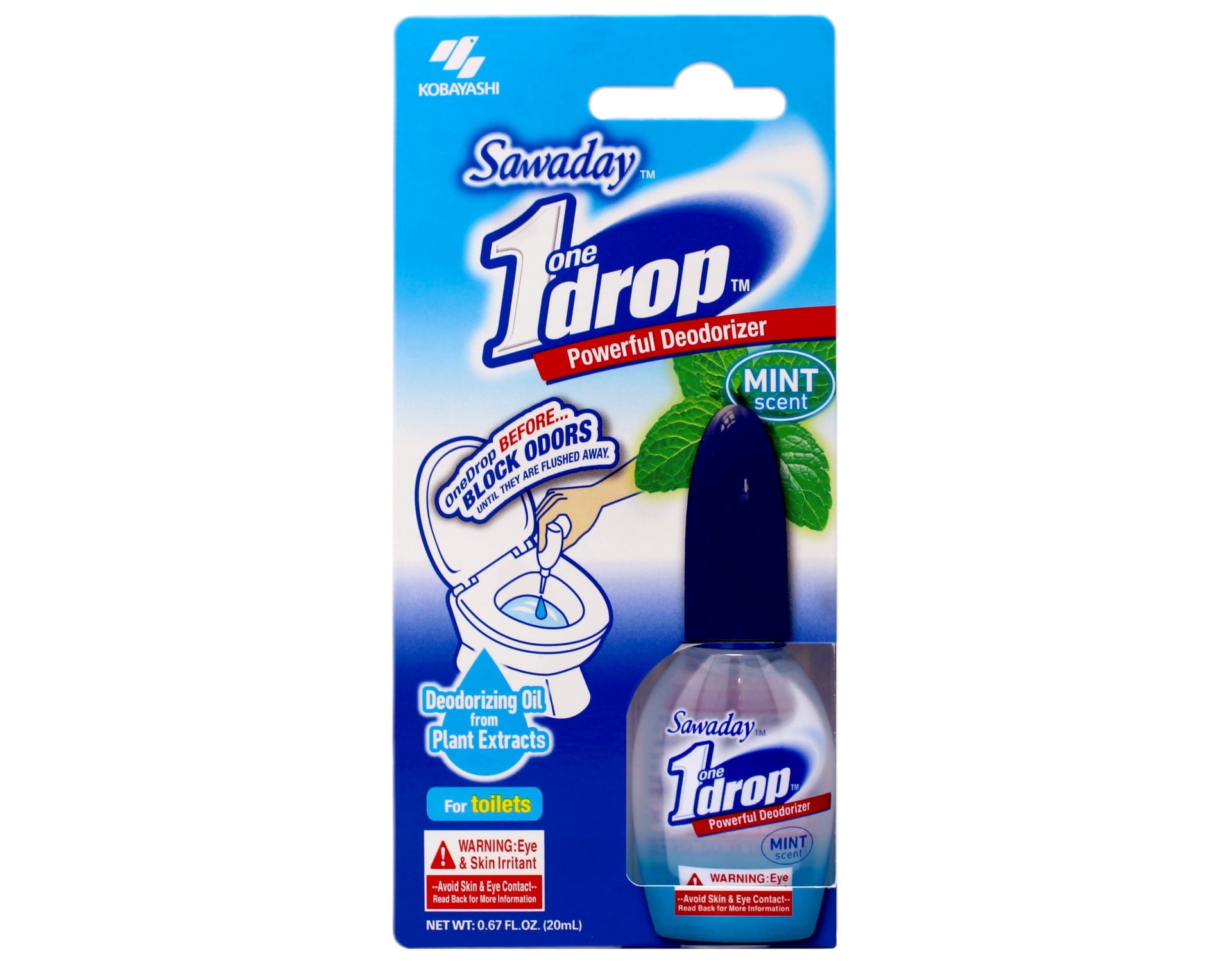 OneDrop Portable Toilet Freshener - Mint Scent, 0.67 fl oz