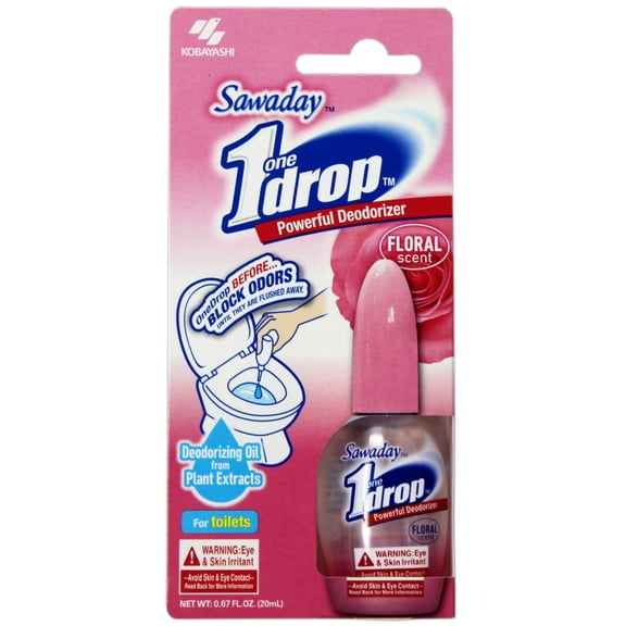 One-Drop Powerful Bathroom Deodorizer for Toilets, Block Odors, Floral Scent, 0.67 FL OZ