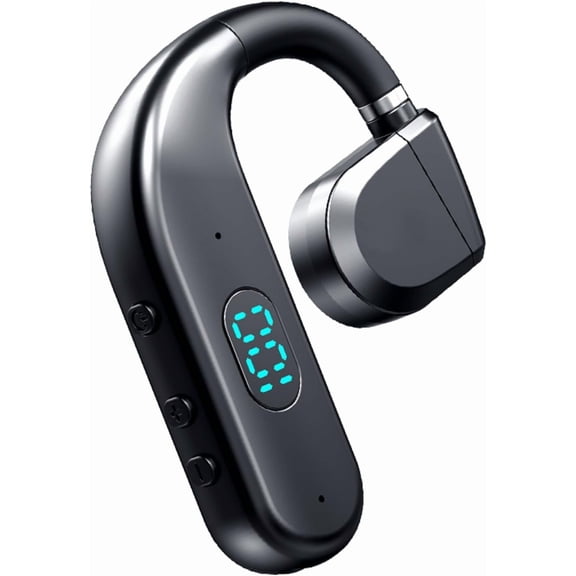 One Ear Headset Open Ear Air-Bone Conduction Headphones Wireless Bluetooth Headset Earpiece with Microphone for Cell Phones 30H Playtime Air-Bone Conducting Ear Piece Earphones for Sports Work
