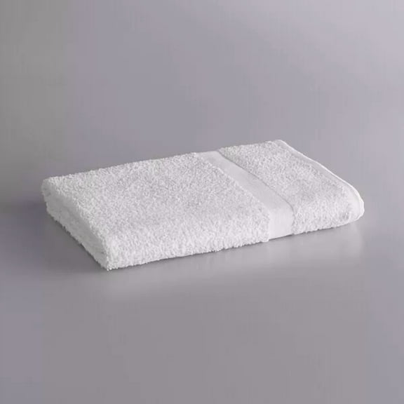 (One) Economy White 24" X 48" Bathroom Bath Towels Cotton/Spa/Gym/Salon/Home