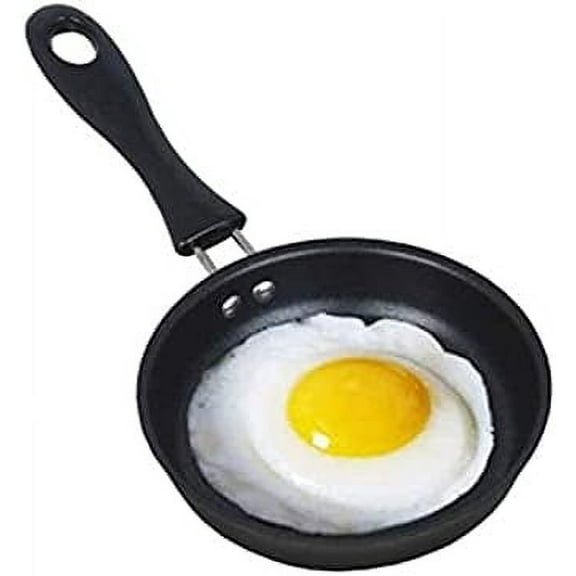 One Egg Frying Pan, Mini Induction Frying Eggs Pan, 4.7" Single Egg Durable Small Pan with Handle Heat Resistant Non Stick Pot, Portable Pan for Stove Gas Induction Hob$$Home Decor, Kitchen, & Other