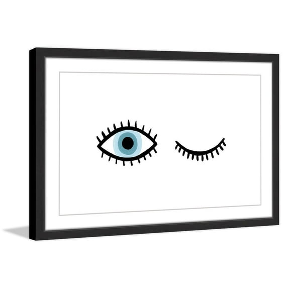 "One Eye Open" Framed Painting Print