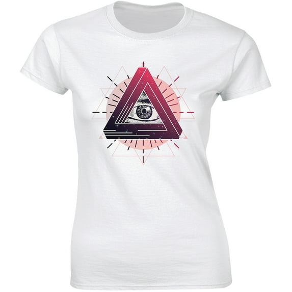 One Eye Pyramid - All Seeing Illuminati Eye Symbol Women's Gift T-Shirt