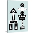 thumbnail image 1 of "One-Eyed Robots" Painting Print on Wrapped Canvas, 1 of 7