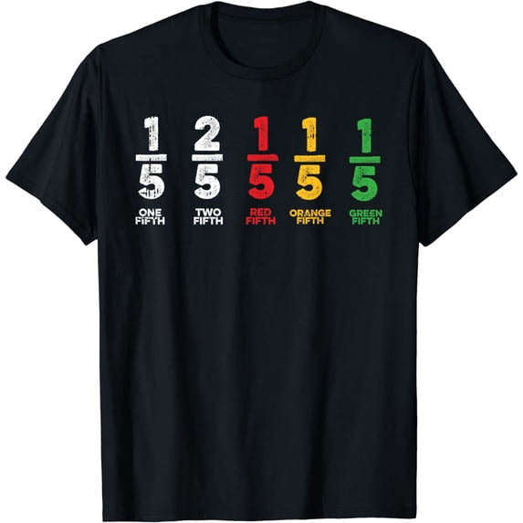 One Fifth Two Fifth Cinco De Mayo Funny Mexican Math Teacher T-Shirt