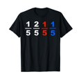 thumbnail image 1 of One Fifth Two Fifth Red Fifth Blue Fifth Funny Math Humor T-Shirt, 1 of 5