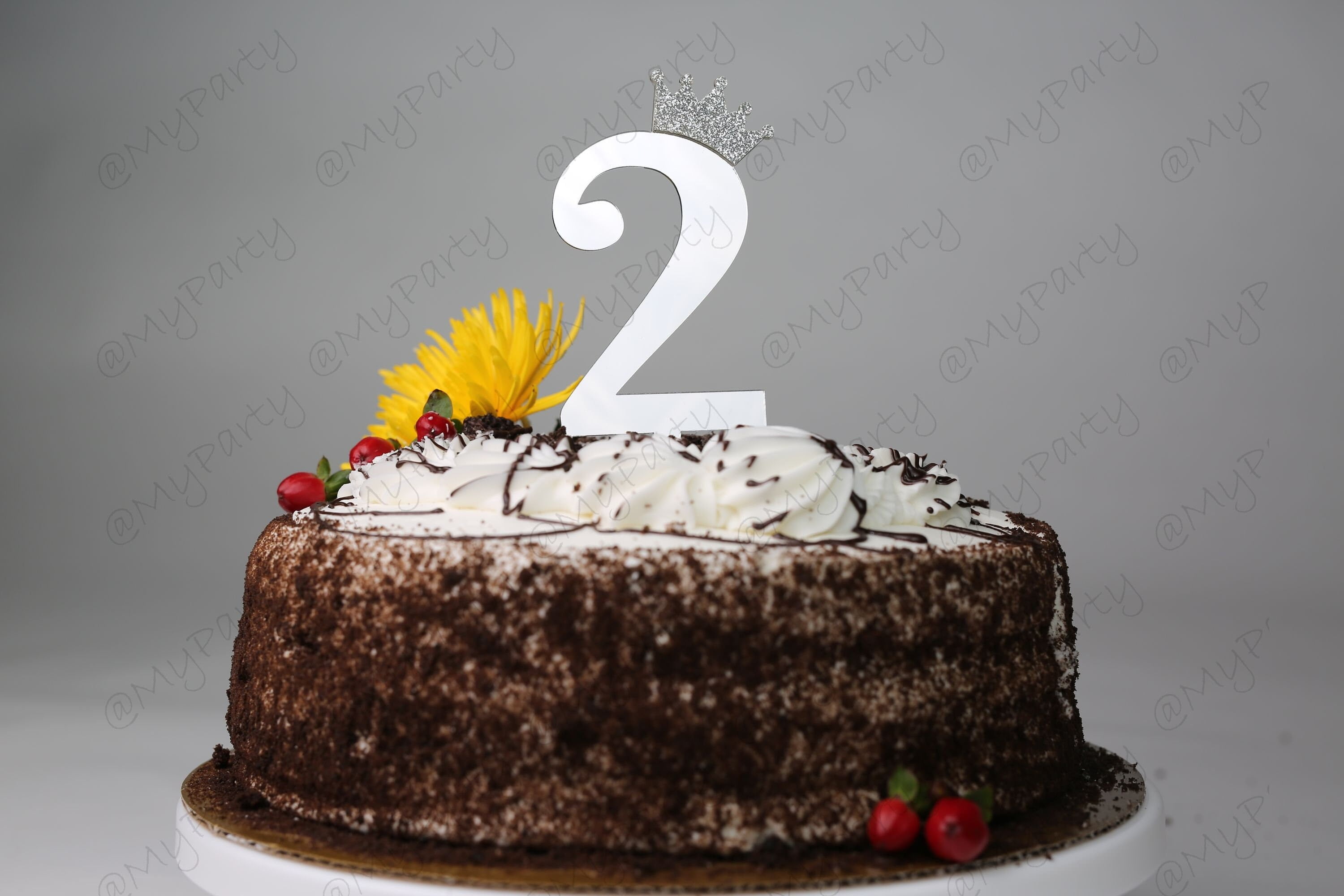One First 1st Two Second 2nd Cake Topper Acrylic Birthday CakeTopper ...