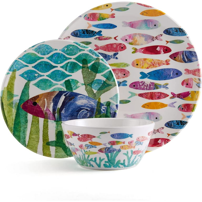 Fish melamine plates new arrivals