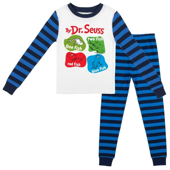 One Fish Two Fish Title Art Sun Boy's 2-Pack Pajama Set -6