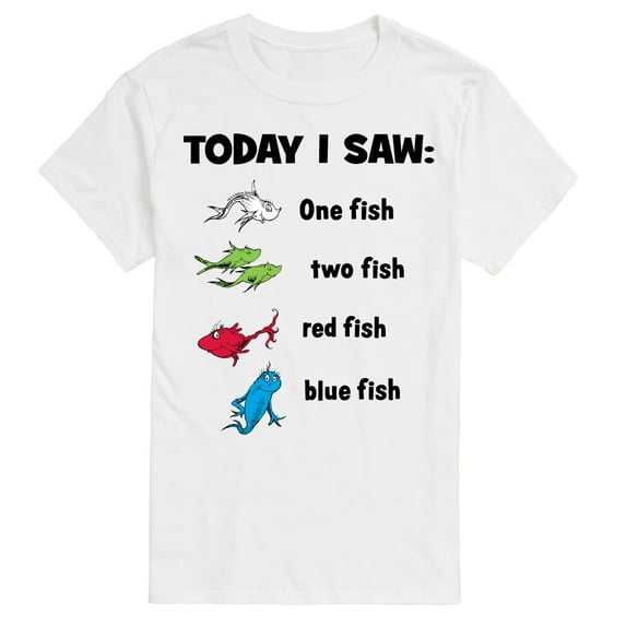 One Fish Two Fish - Today Saw One Fish - Men's Short Sleeve Graphic T-Shirt