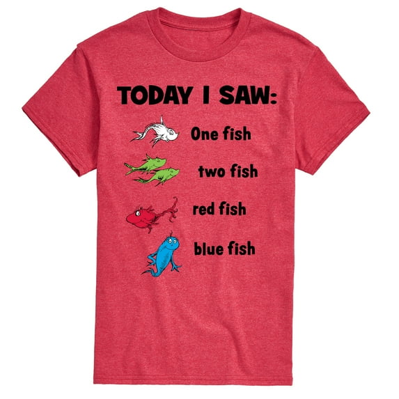 One Fish Two Fish - Today Saw One Fish - Men's Short Sleeve Graphic T-Shirt