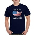 thumbnail image 1 of One Flag, One American Nation T-Shirt Men -Smartprints Designs, Male 3X-Large, 1 of 4