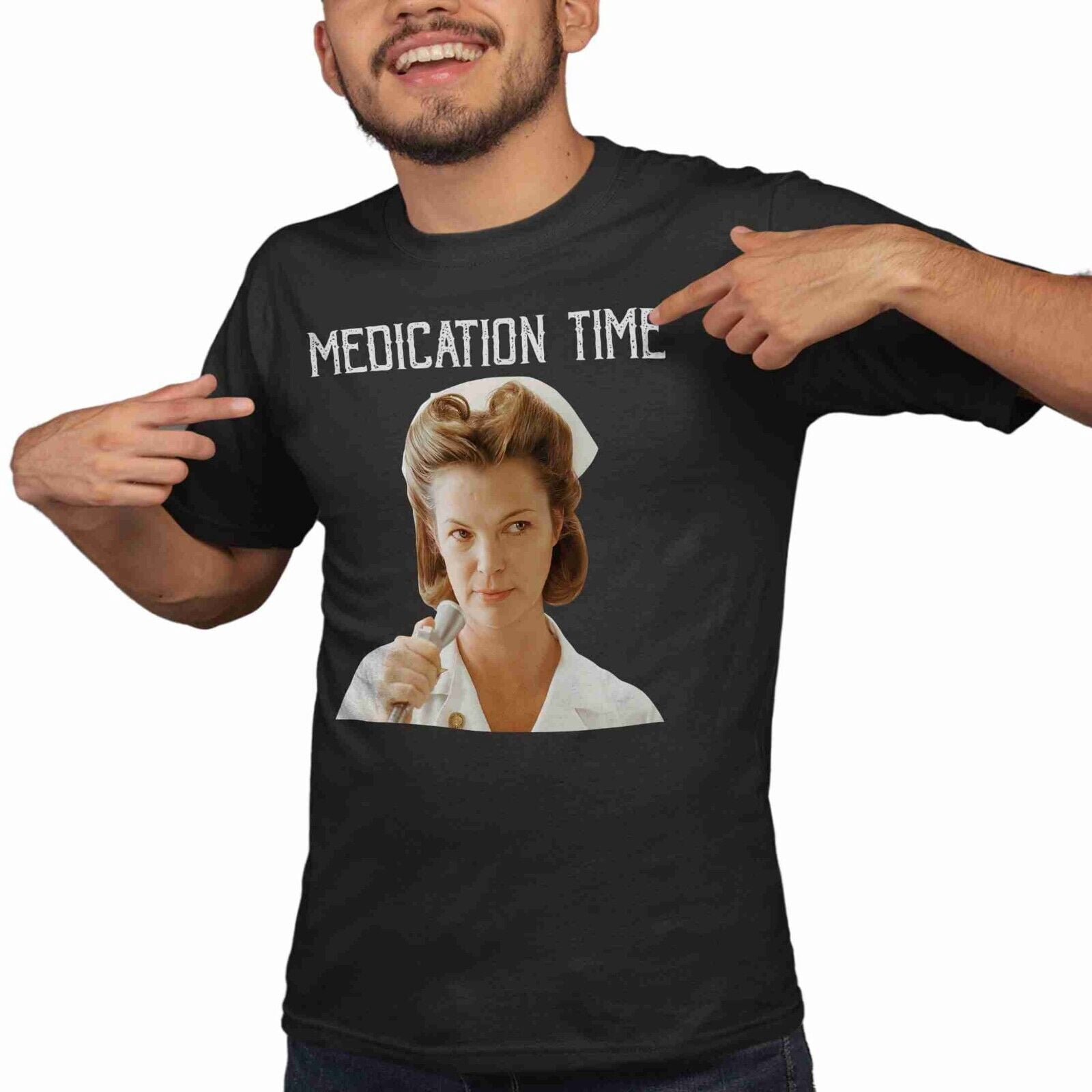 VIPwees T-Shirt Uomo In Cotone Biologico - Medication Time, Maglietta Originale Con Caricatura Da Film E TV, Fan-Art Gallese - 4