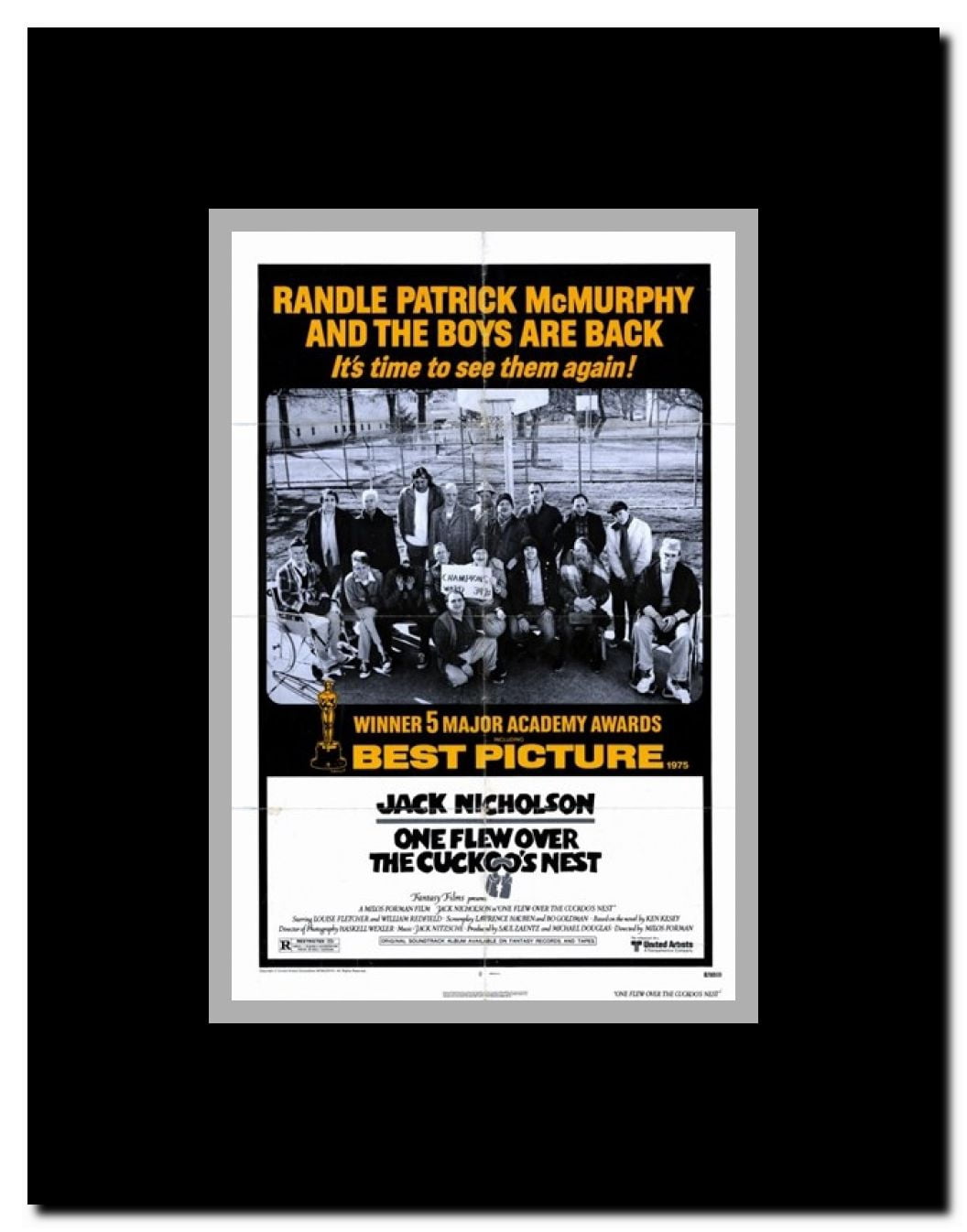 One Flew Over the Cuckoo's Nest Framed Movie Poster
