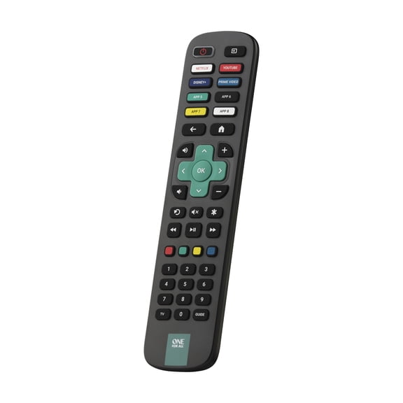 One For All Replacement Remote for Roku TVs, Black, URC 4923