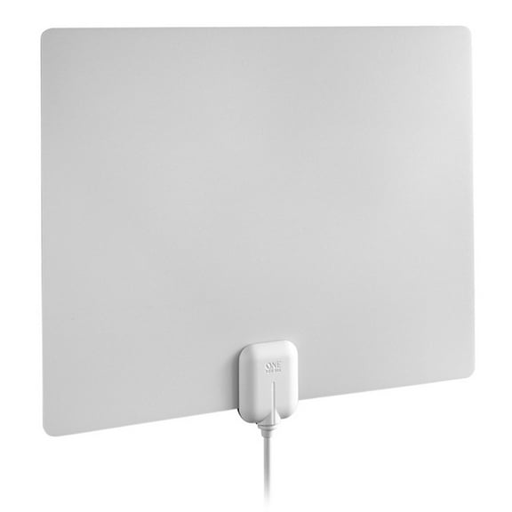 One For All Ultra-Thin Amplified Indoor Flat HDTV Antenna with up to 60-Mile Reception Range, 15584, A715584A0700001