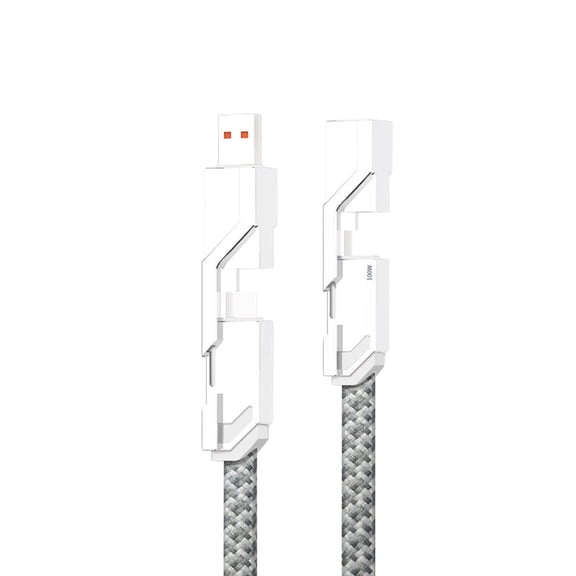 One For Four Data Cable 1.5m Flat Design High Power Output Multi Device Charging
