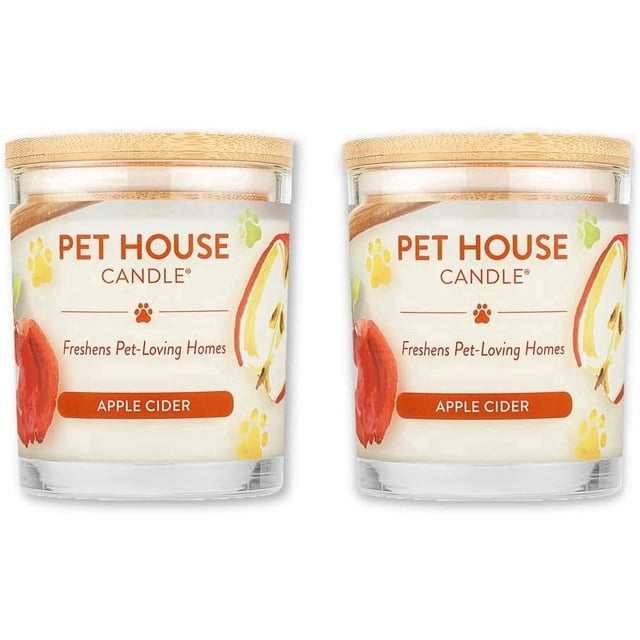 One Fur All Pet House Apple Cider Pet Odor Eliminating Soy Wax Jar ...