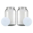 thumbnail image 1 of Home Brew Ohio One Gallon Glass Wide Mouth Jar With Solid Lid Set of 2, 1 of 5