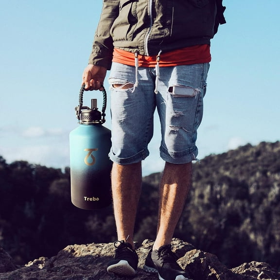 One Gallon Water Bottle - Indigo/Black