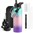 thumbnail image 1 of One Gallon Water Bottle Insulated, Triple Walled Vacuum Stainless Steel ), Leak Proof & Non-BPA, Large Water Flask Jug with Paracord Handle & Straw Spout Lids, 1 of 6