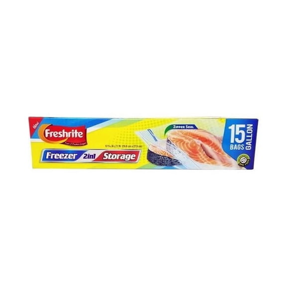 One Gallon Zipper Freezer Bag - 15 Count