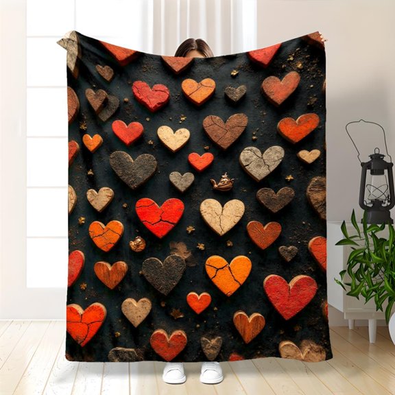 One  Gift Blanket | Soft Flannel Sofa Blanket TV Blanket for Dad, 280GSM, Golden, All Seasons, Contemporary Style