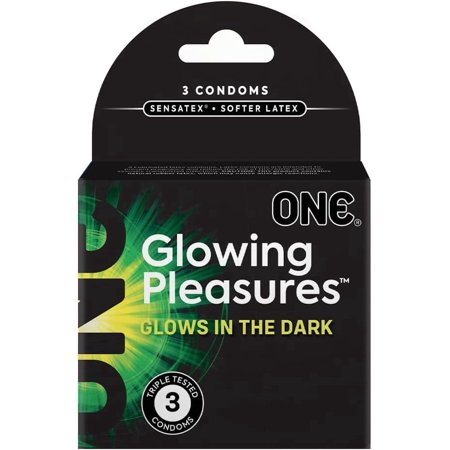 ONE Glowing Pleasure 3 Count Condoms