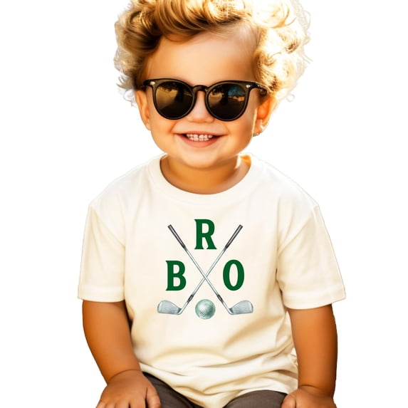 One Golf Sticks Matching Family 1st Birthday Shirts Bro 5-6 - Sold Individually
