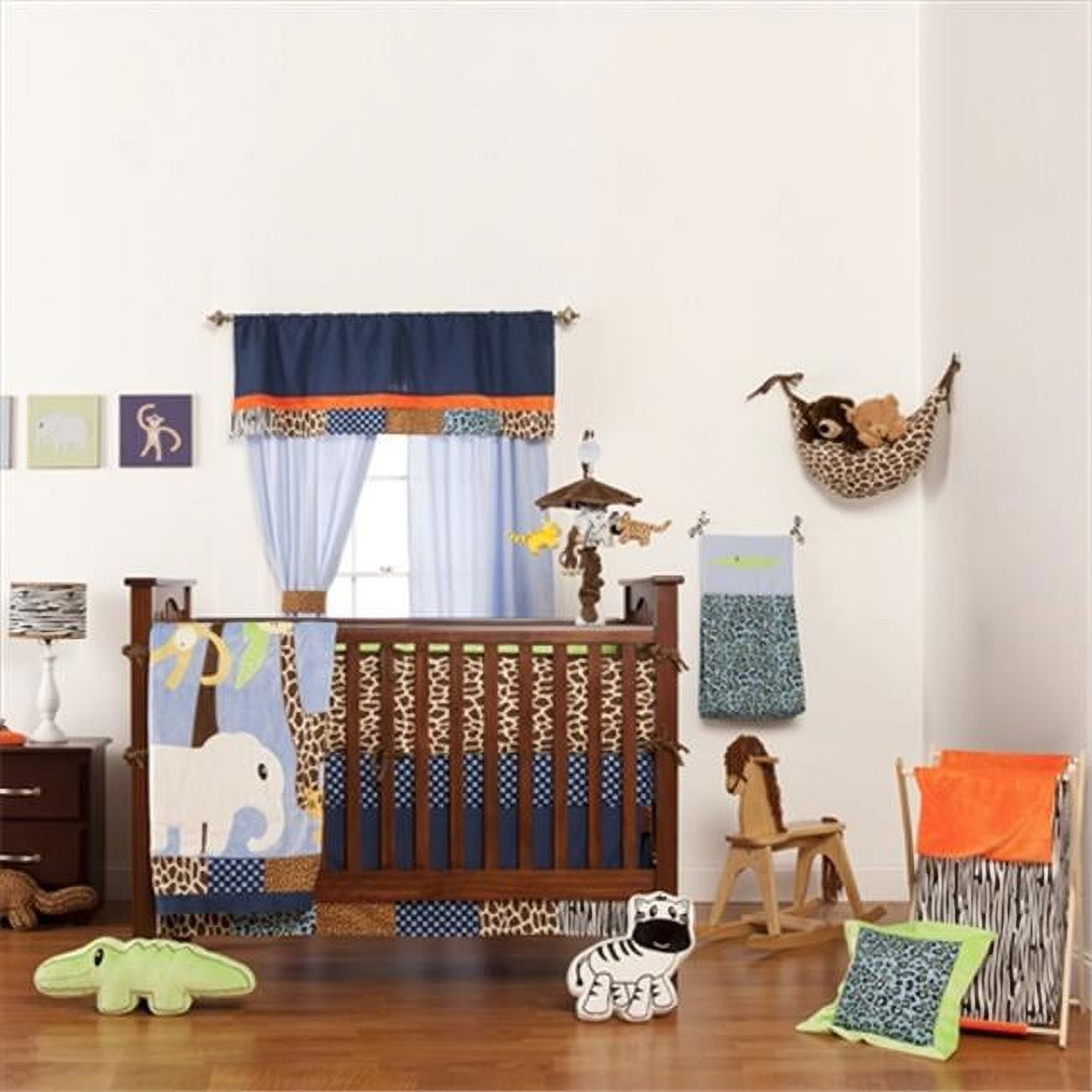 One Grace Place 10-14b010 Jazzie Jungle Boy Crib Sheet