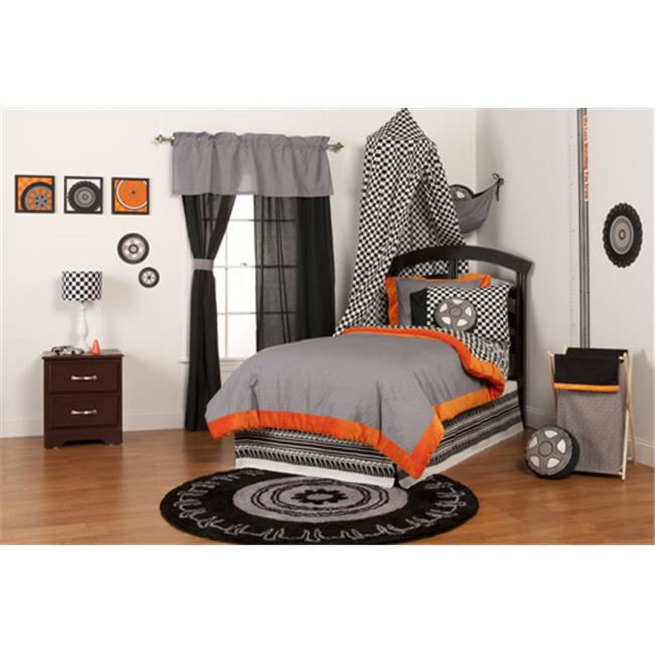 One Grace Place 10-20121 Teyo's Tires Twin 3 Piece Twin Bedding Set
