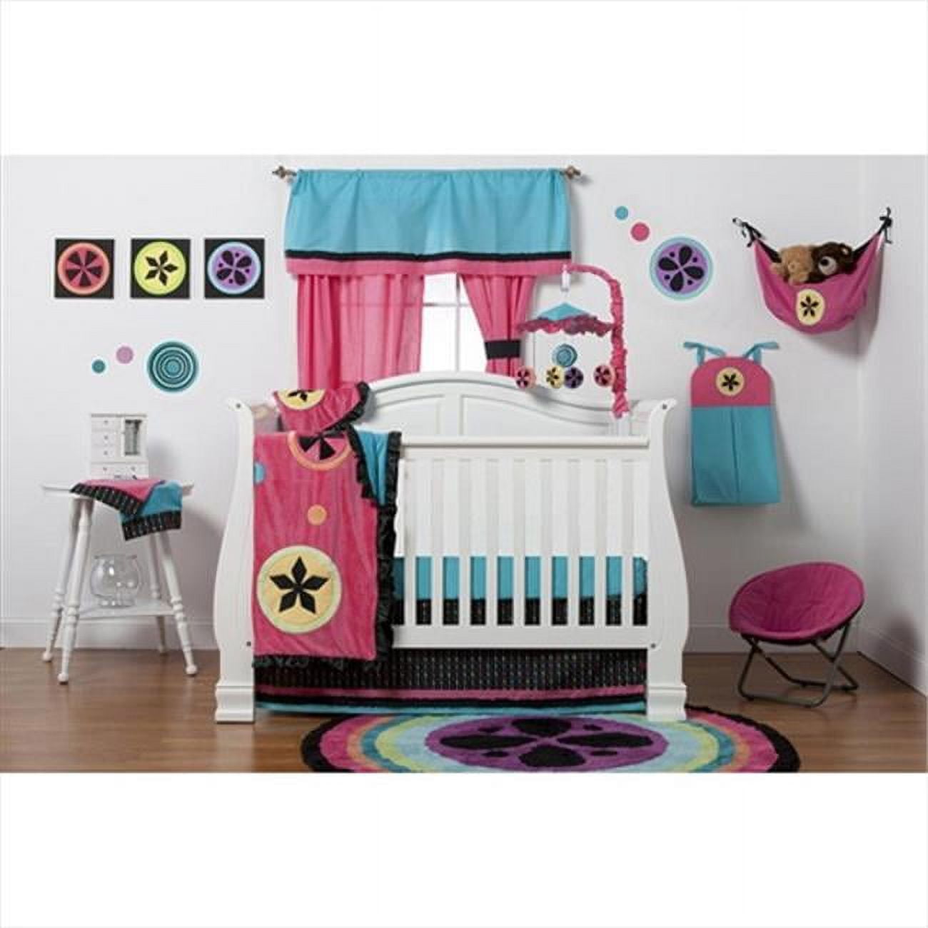 One Grace Place  Magical Michayla Crib Sheet - Turquoise Blue