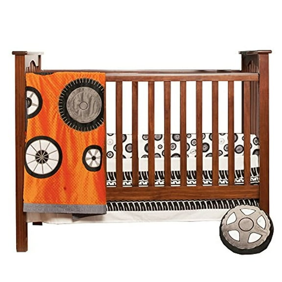 One Grace Place Teyos Tires 3 Piece Infant Set Black/White/Grey/Orange